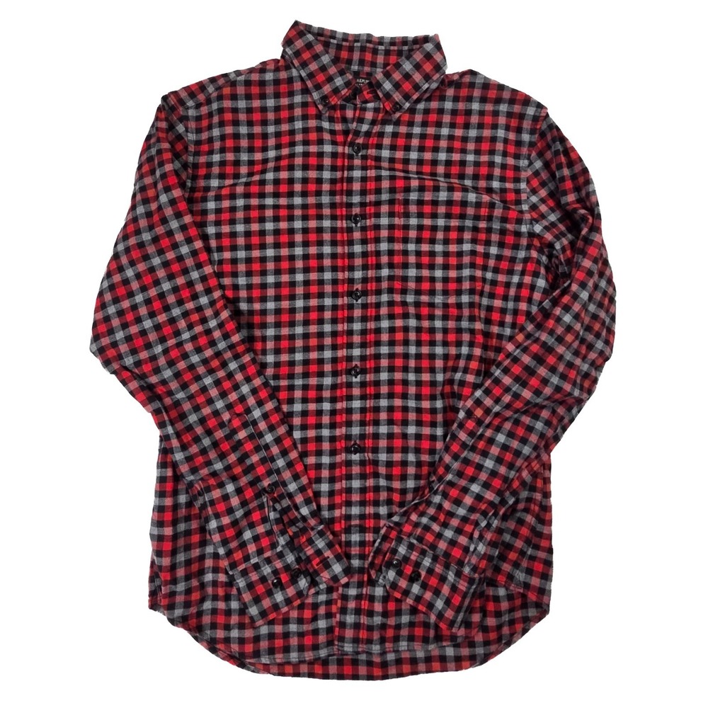 Banana Republic Red Grant Fit Luxe Flannel Button Men's Size Medium